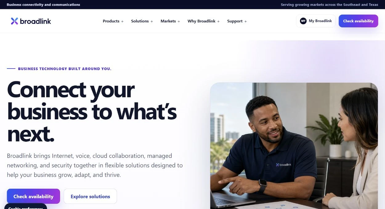 Broadlink Networks homepage screenshot