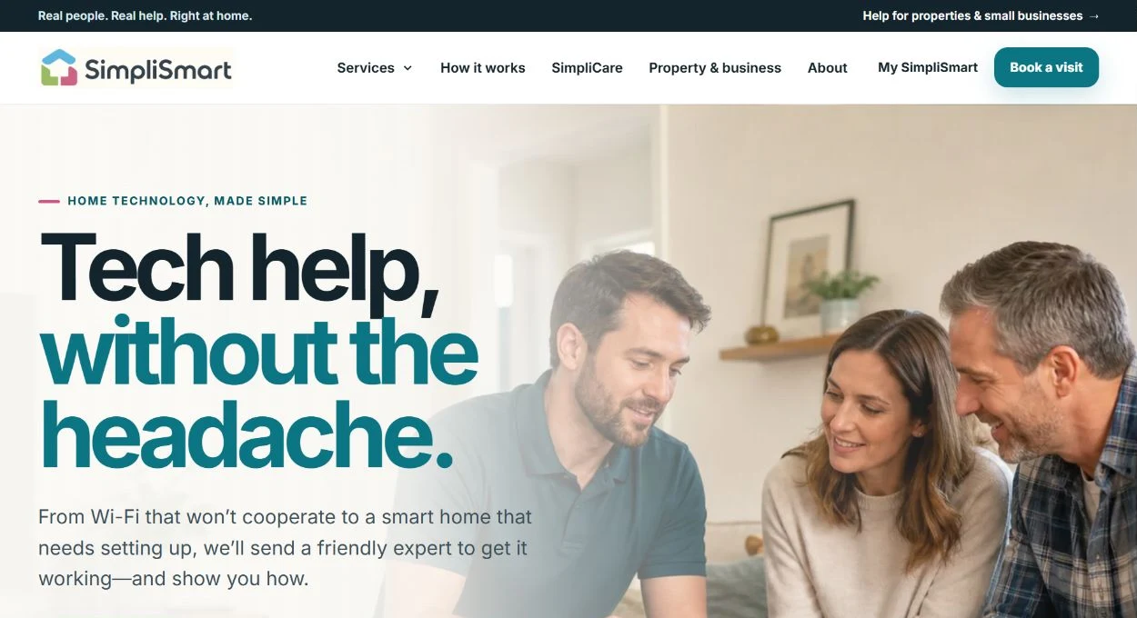 SimpliSmart homepage screenshot